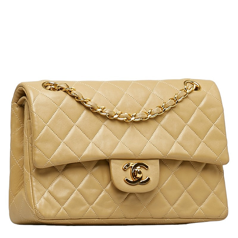 Top Quality Chanel Matrace 23 Cocomark Double Flap Gold  Chain houlder Bag Beige   CHANEL