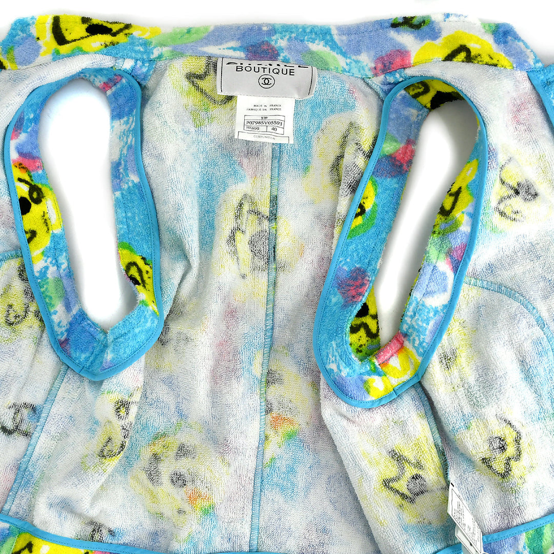 Top Quality Chanel Setup Sleeveless Vest Jacket Skirt Blue 97P #40