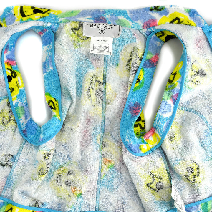 Top Quality Chanel Setup Sleeveless Vest Jacket Skirt Blue 97P #40