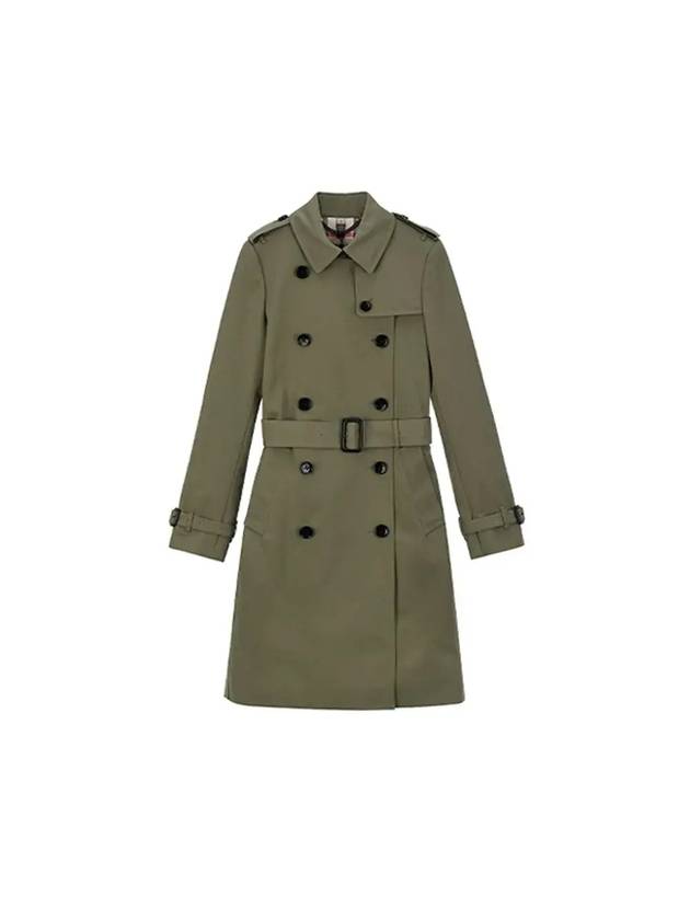 Burberry Harborne Long Trench Coat Khaki
