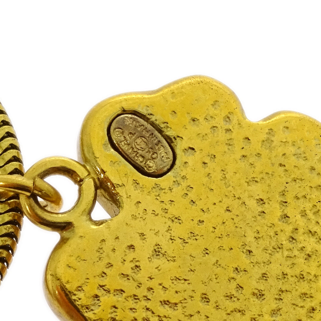 Top Quality Chanel Clover Pendant Necklace Gold 03P
