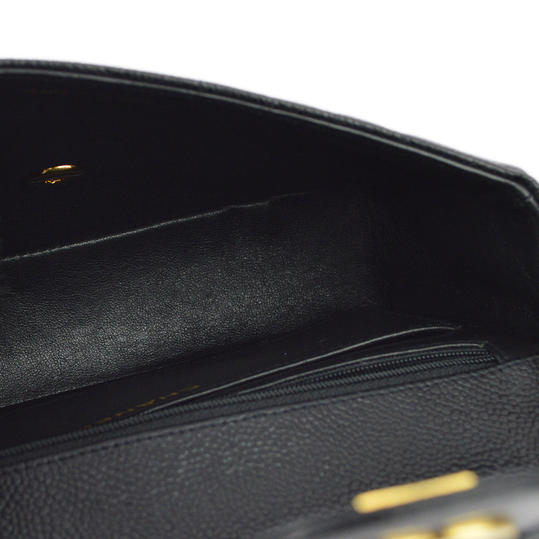 Top Quality Chanel Black Caviar Classic Flap Mademoiselle Chain Shoulder Bag