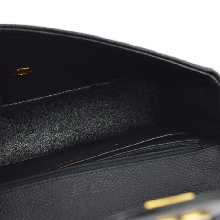 Top Quality Chanel Black Caviar Classic Flap Mademoiselle Chain Shoulder Bag