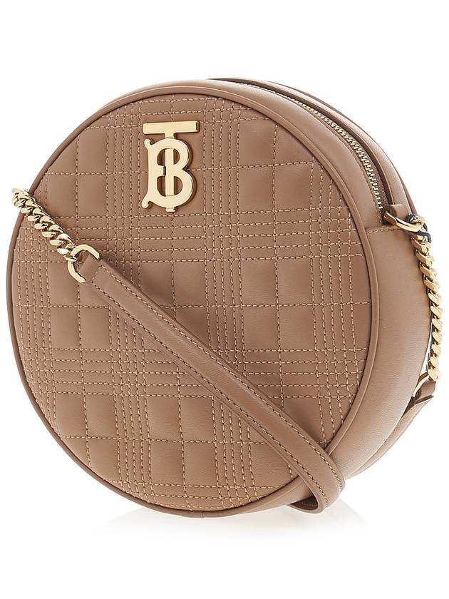 Burberry Louise Logo Quilted Cross Bag Beige