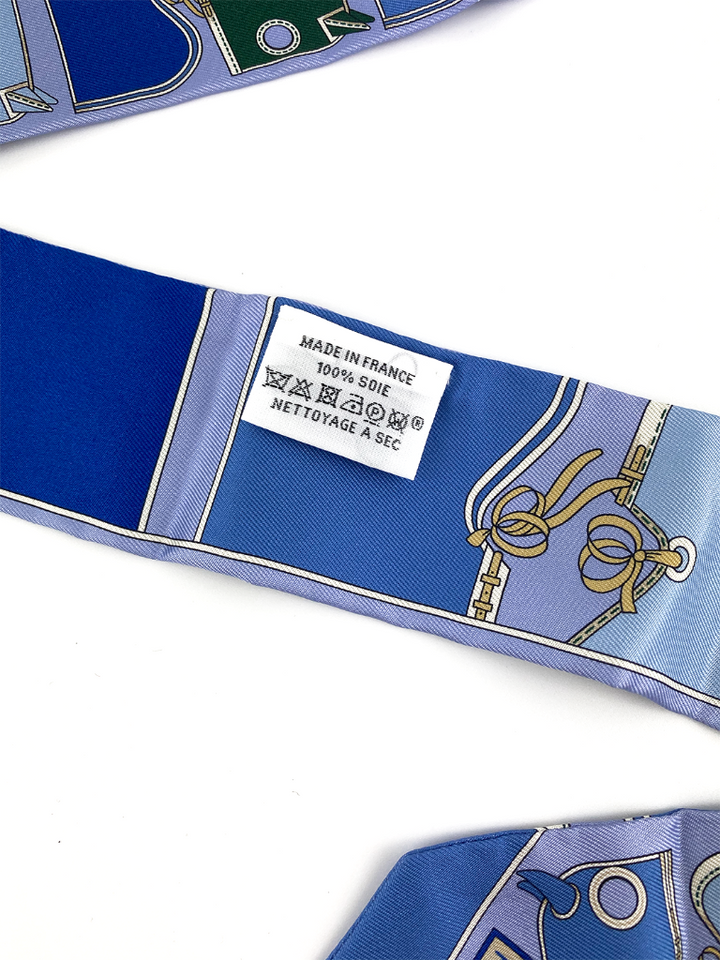 Hermes Blue Twilly Scarf