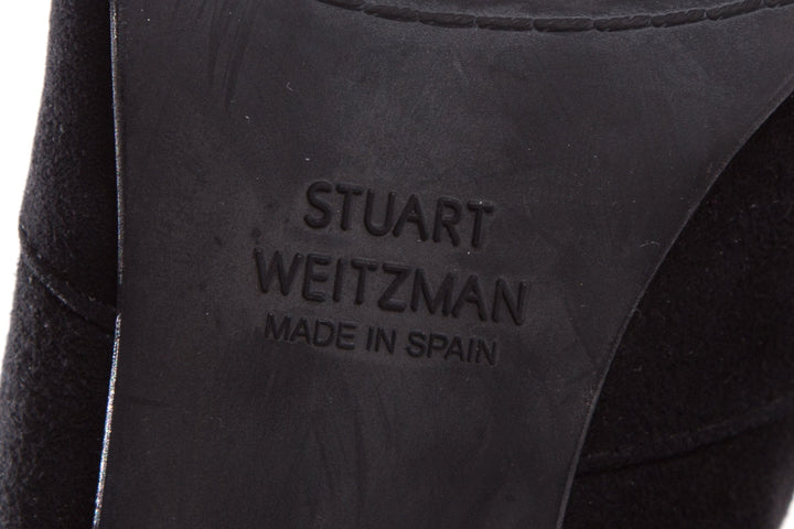 Stuart Weitzman Black Suede Highland Boots SZ 8.5