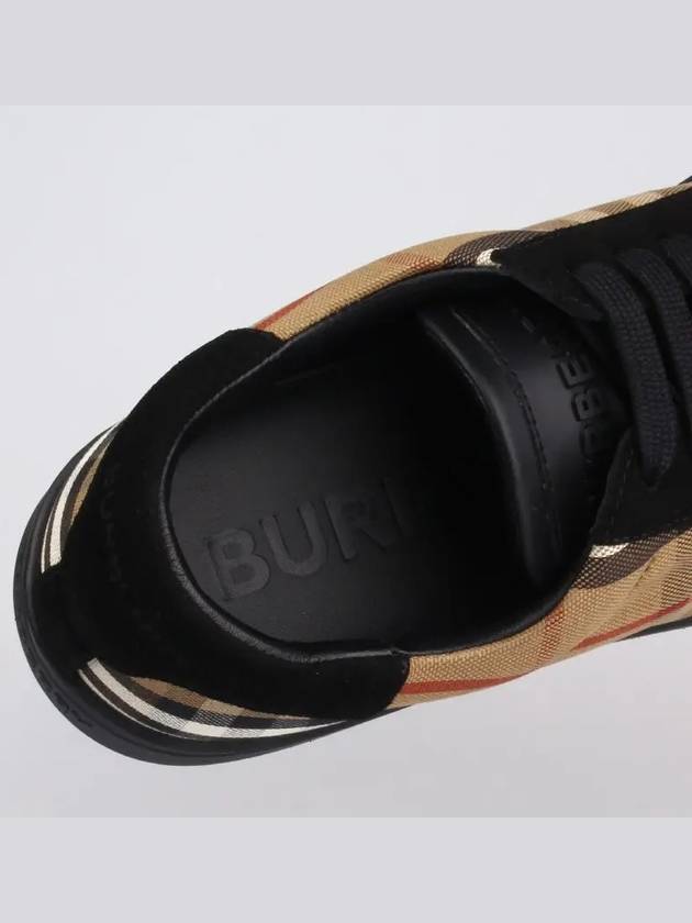 Top Quality Burberry Vintage Check Cotton Suede Low Top Sneakers Brown