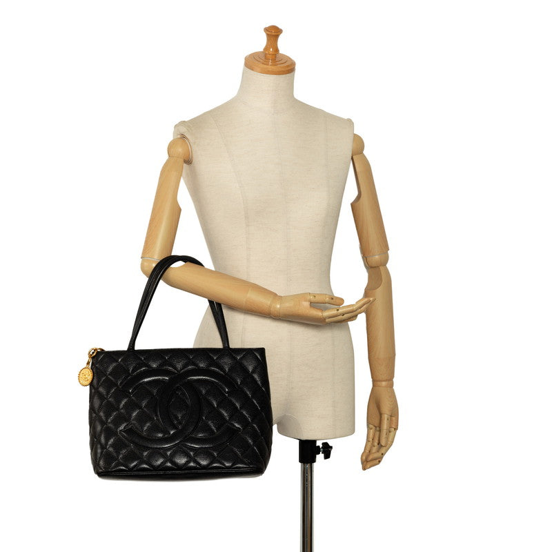 Top Quality Chanel   Cocomark Tooth Bag Handbag Black Caviar   Chanel