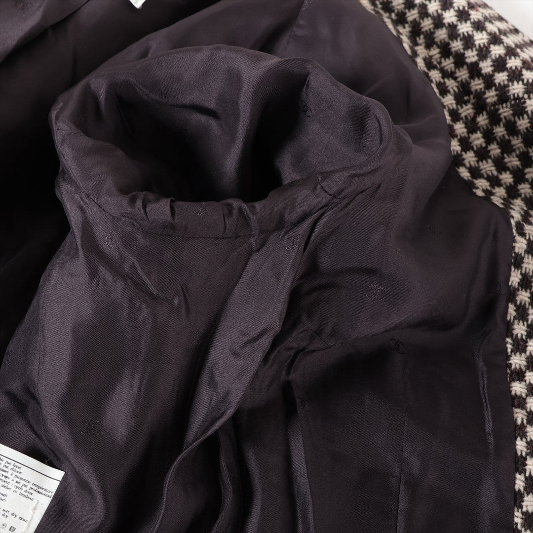 Top Quality Chanel Coconut Button 95A Wool  Silk Coat 44  Beige √ó Brown P05266 TWIDE