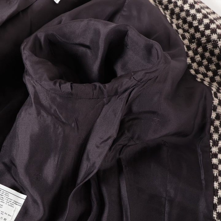 Top Quality Chanel Coconut Button 95A Wool  Silk Coat 44  Beige √ó Brown P05266 TWIDE