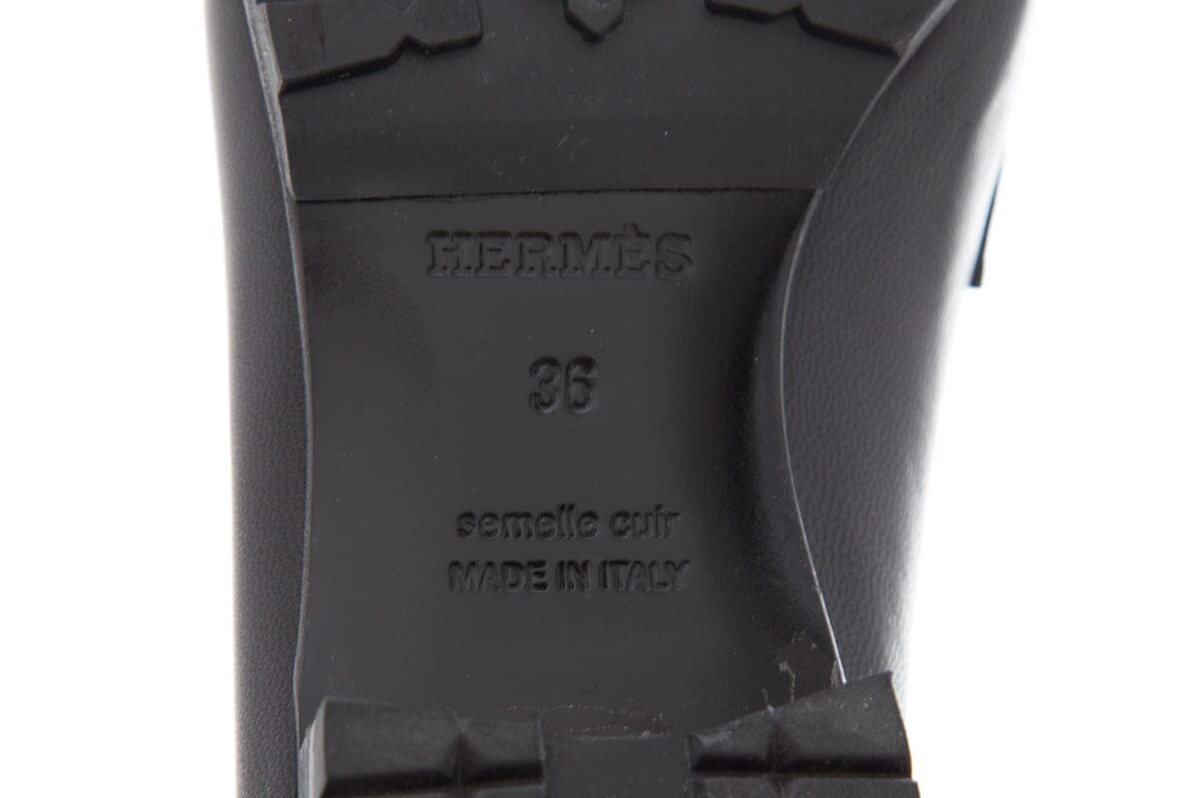 Hermès Black Loafers SZ 36