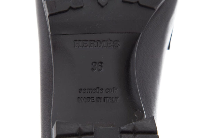 Hermès Black Loafers SZ 36