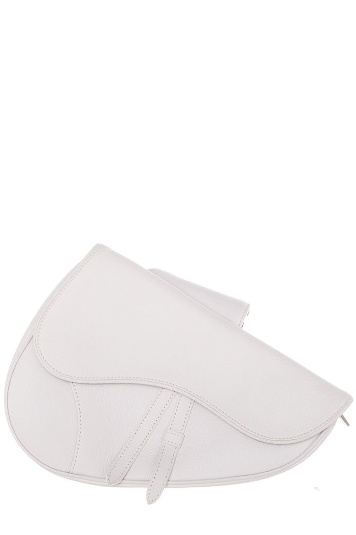 Christian Top quality Dior Ivory Saddle Leather Cross-Body Handbag