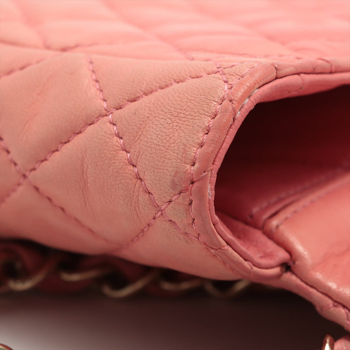 Top Quality Chanel Lambskin  Chain Shoulder Bag Pink Gold