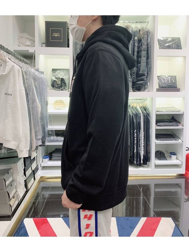 Burberry Contrasting Zip-Up Hoodie Black
