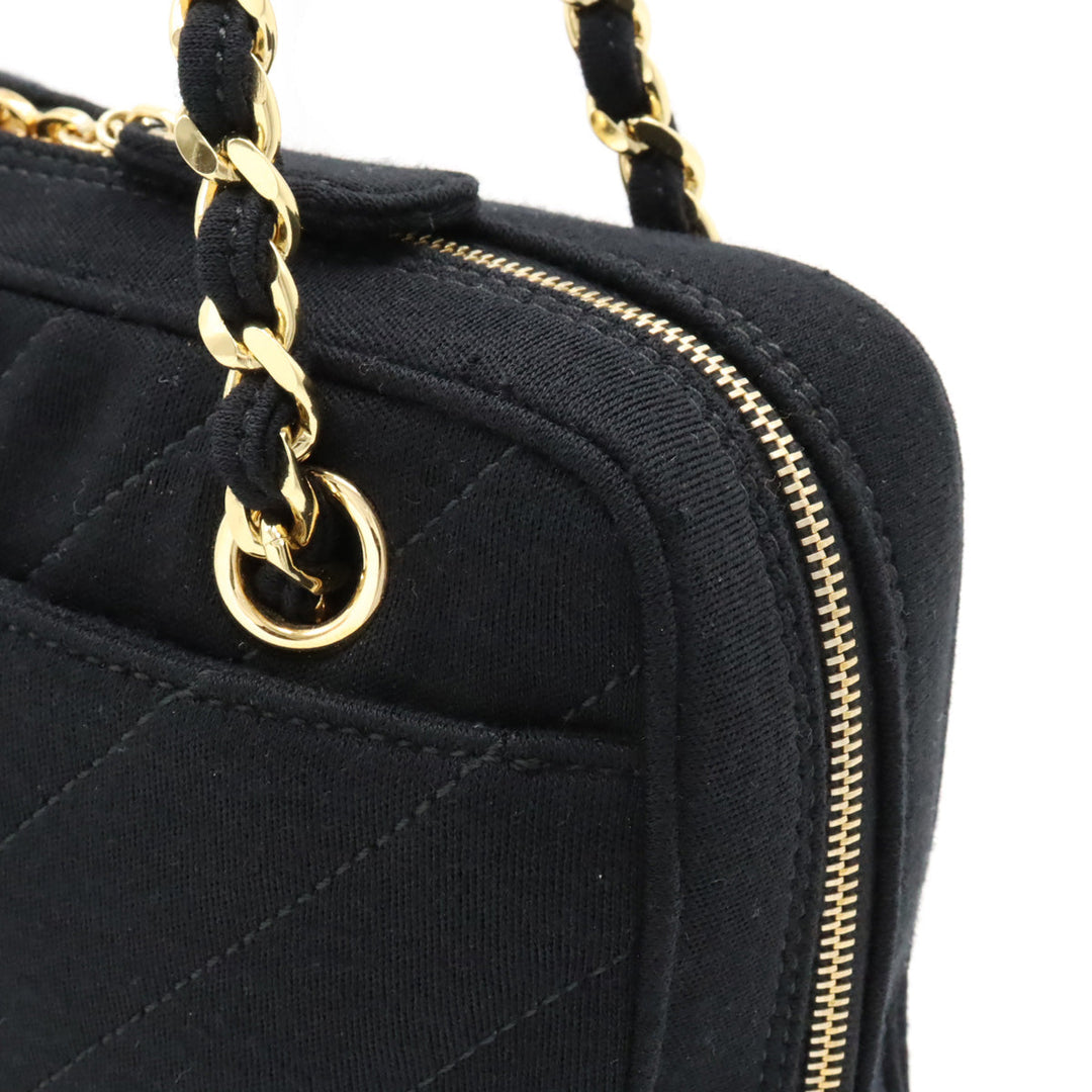 Top Quality Chanel Top Quality Chanel V Stick Coco Mark Chain Shoulder Tortoise Shoulder Cotton Jacket Black Black With Black Cotton Jacket