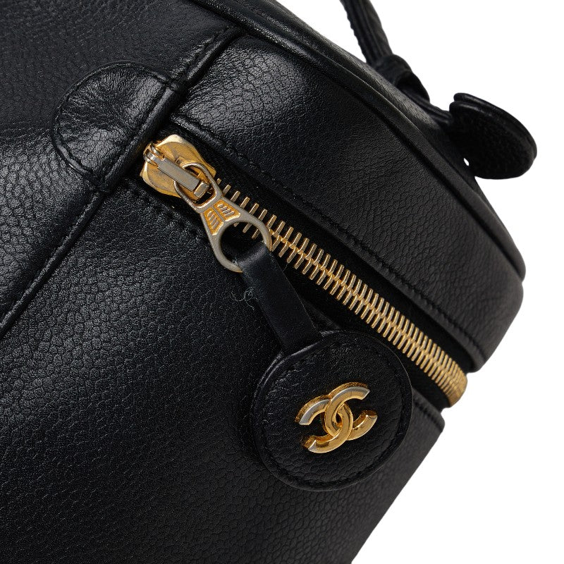 Top Quality Chanel DECACOCOMARK Handbag Vanity Bag Black Caviar S  CHANEL