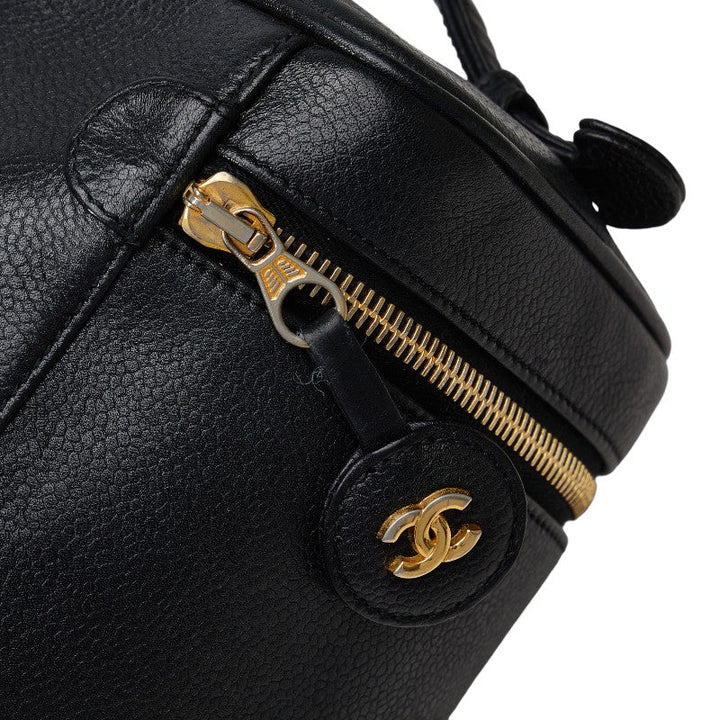 Top Quality Chanel DECACOCOMARK Handbag Vanity Bag Black Caviar S  CHANEL