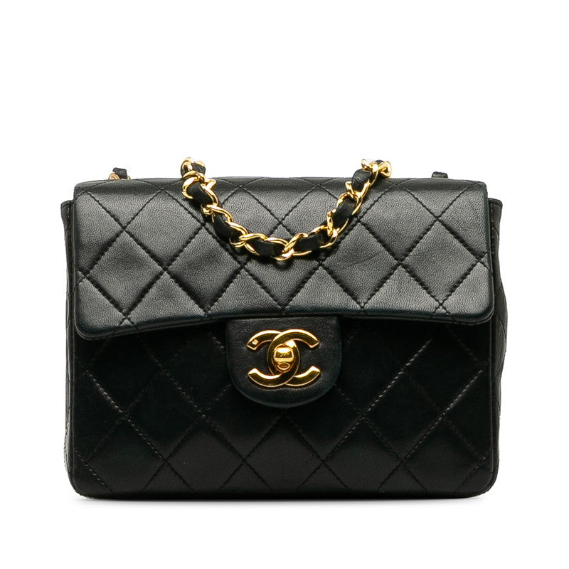 Top Quality Chanel Mini Flap Bag in Lambskin Black Ladies