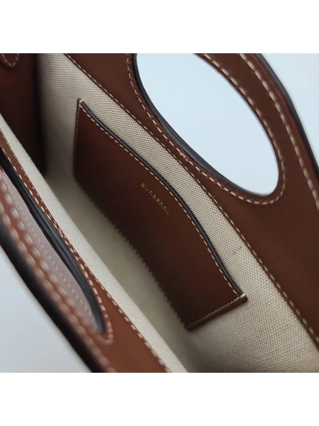Burberry Pocket Logo Canvas Cross Bag Brown