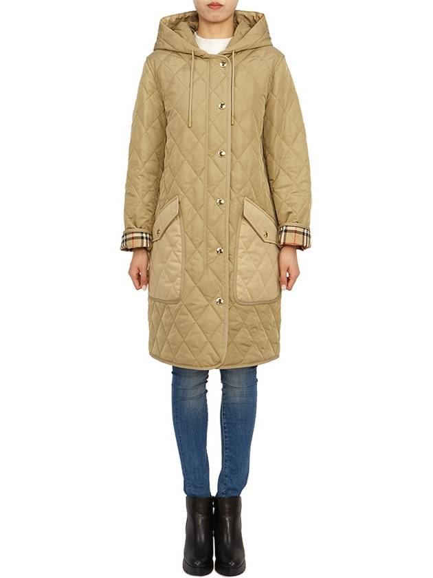 Burberry Diamond Quilted Hoodie Padding Archive Beige