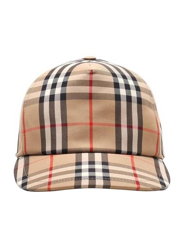 Burberry logo applique vintage check ball cap beige