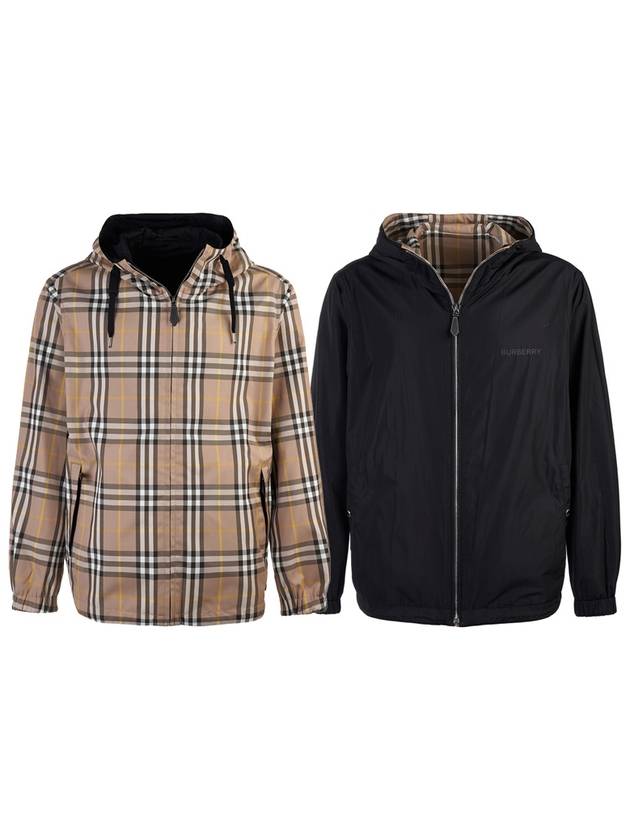 Burberry Vintage Check Reversible Hooded Jacket Beige