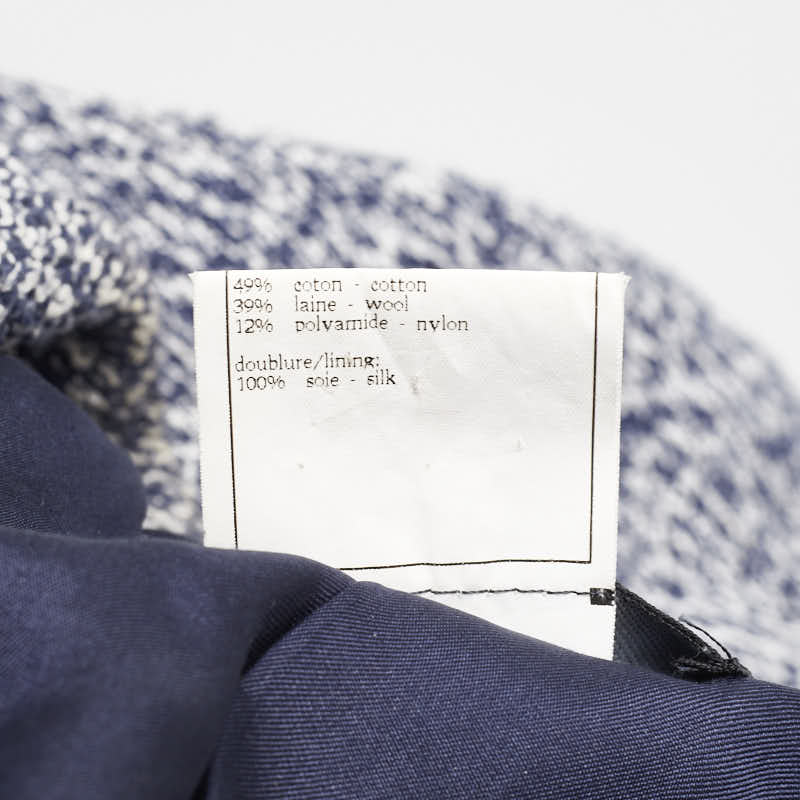 Top Quality Chanel Top Quality Chanel P08686V05287 Cotton/Wool/Nylon Navi White  Navi