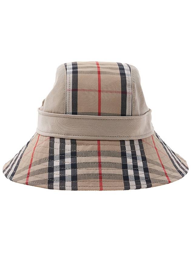Burberry Check Pattern Bucket Hat Beige