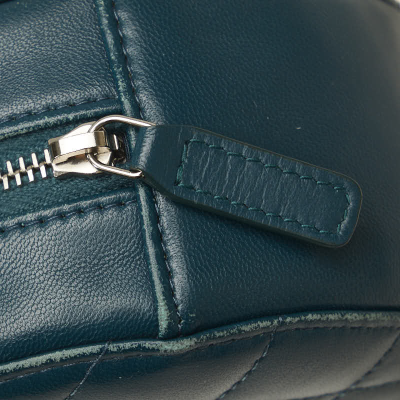 Top Quality Chanel Matrases Cocomark  Chain Shoulder Bag Portfolio Green Leather  CHANEL