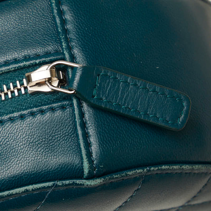 Top Quality Chanel Matrases Cocomark  Chain Shoulder Bag Portfolio Green Leather  CHANEL
