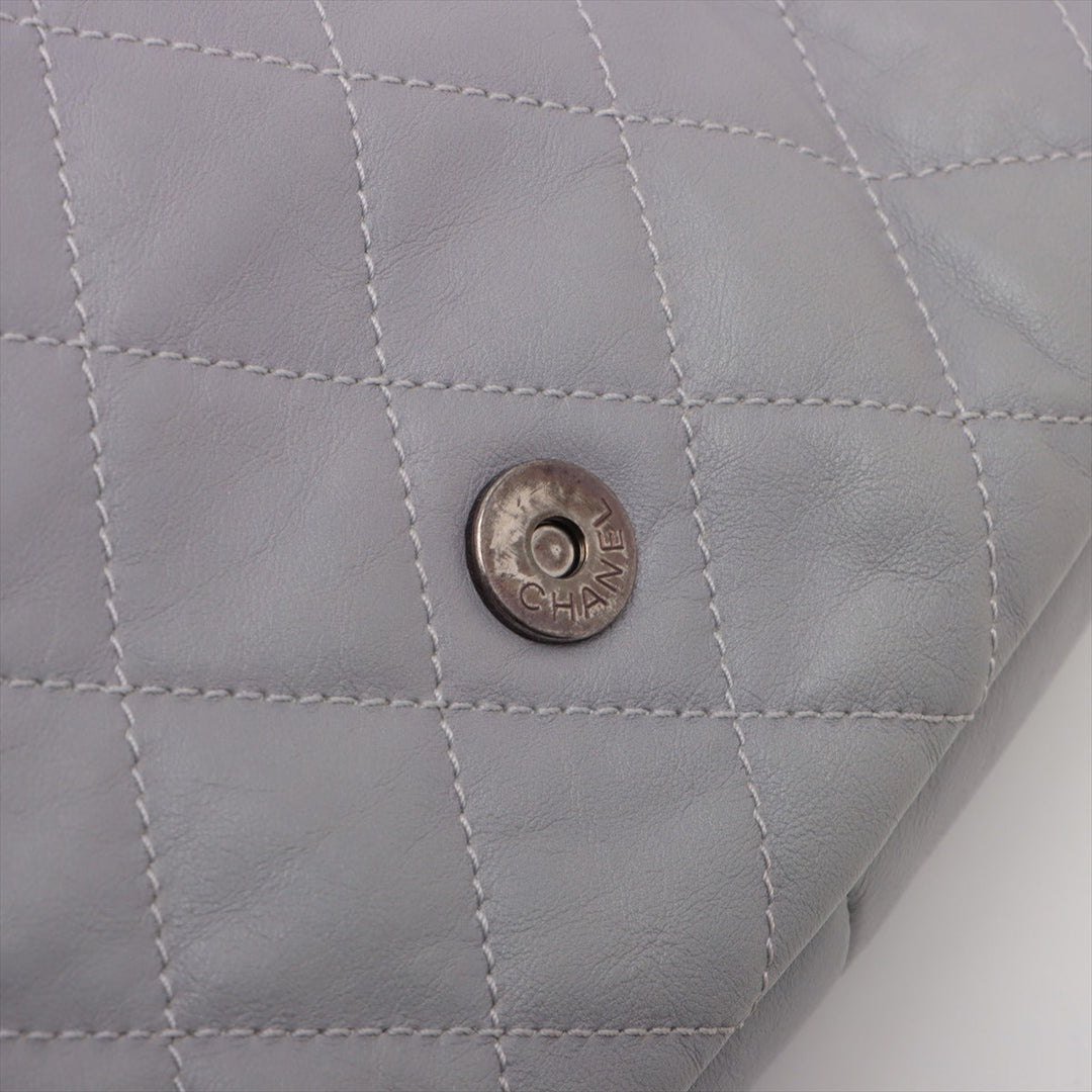 Top Quality Chanel Matrasse  Chain Shoulder Bag Grey x Brown Gummetal G
