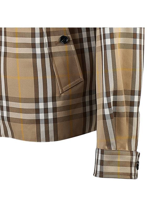Burberry Check Print Reversible Zip-Up Jacket Truffle Beige