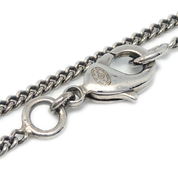 Top Quality Chanel 2007 Crystal & Silver CC Necklace