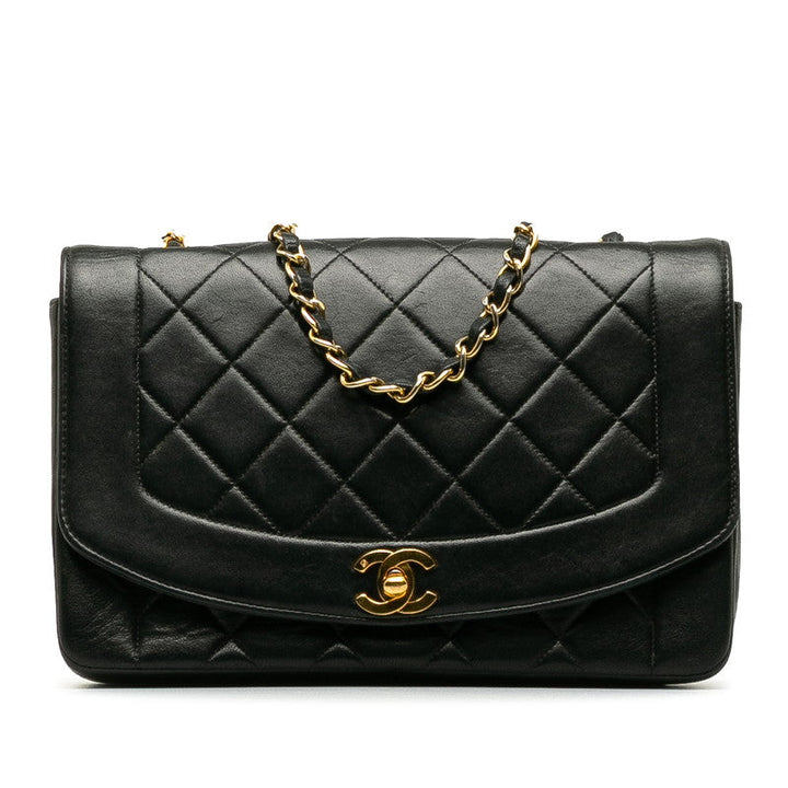 Top Quality Chanel Diana Flap Medium in Lambskin Black