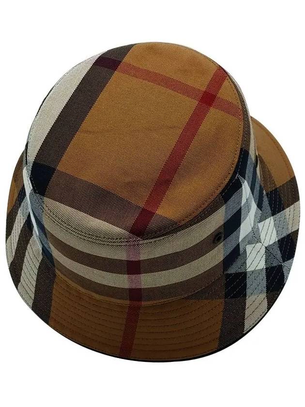 Burberry Checked Cotton Bucket Hat Brown