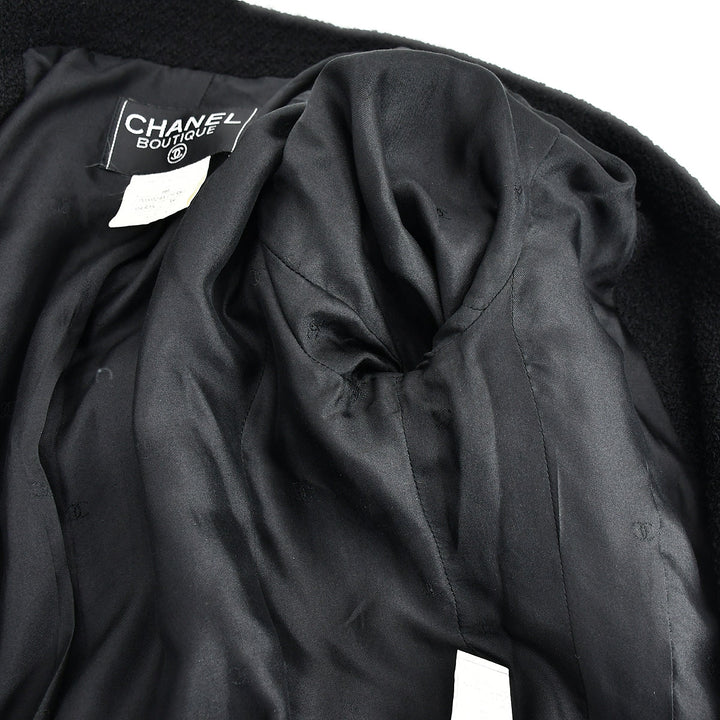 Top Quality Chanel Setup Suit Jacket Skirt Black 95A #38