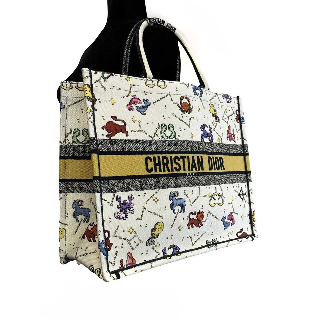 Top quality Dior - NEW 2022 Large Pixel Zodiac Embroidered Canvas Book Tote