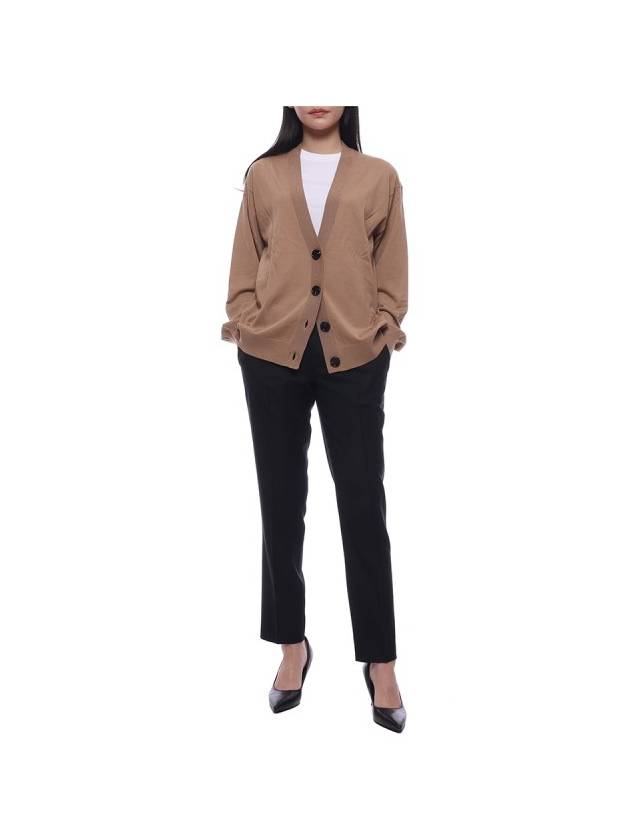 Burberry Dornoch Check Patch Wool Cardigan Brown