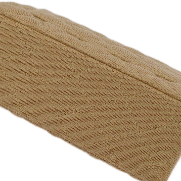 Top Quality Chanel Beige Cotton Mini Classic Square Flap Shoulder Bag 17
