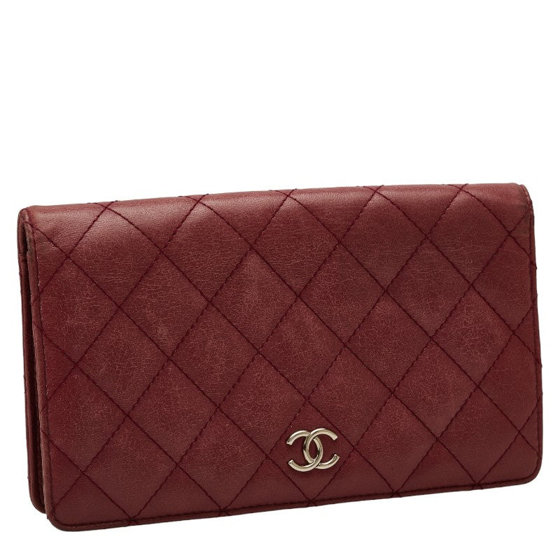 Top Quality Chanel Matrace Cocomark Long Wallet Two Foldable Wallet Pink Leather Lady Chanel