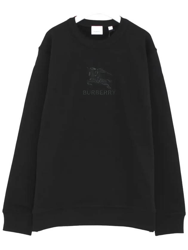 Burberry Embroidered EKD Logo Cotton Sweatshirt Black