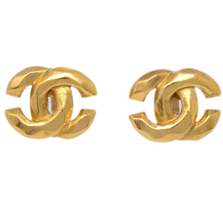 Top Quality Chanel CC Earrings Clip-On Gold 99P