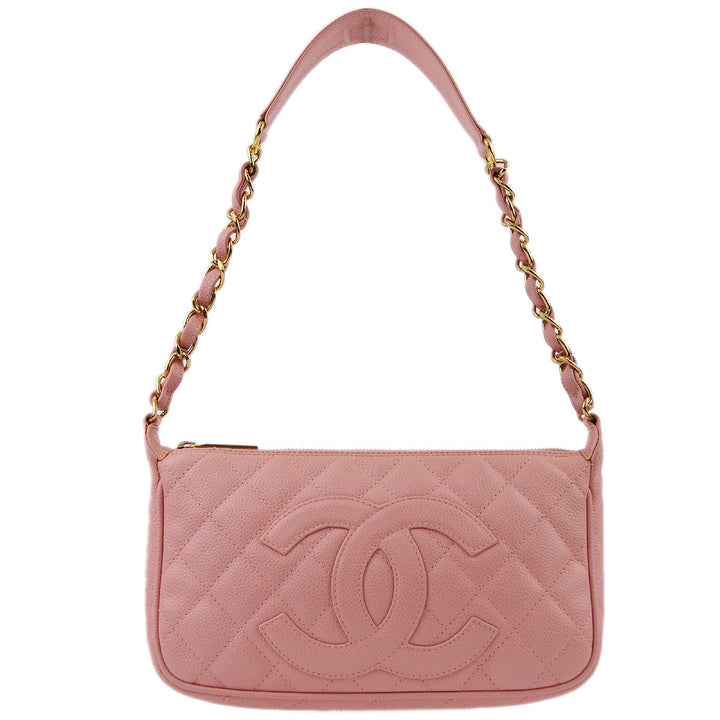 Top Quality Chanel Pink Caviar Hobo Chain Handbag