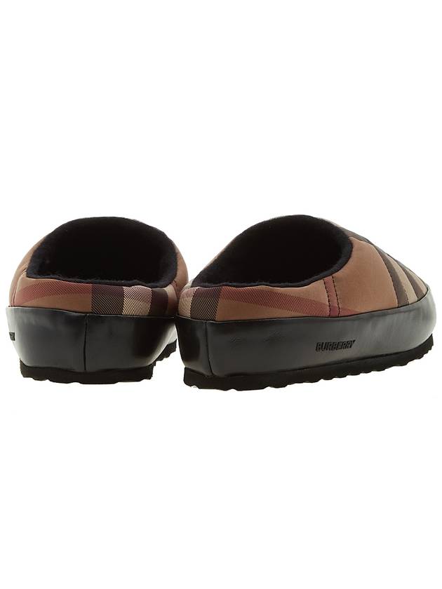 Burberry House Check Flat Slippers Brown