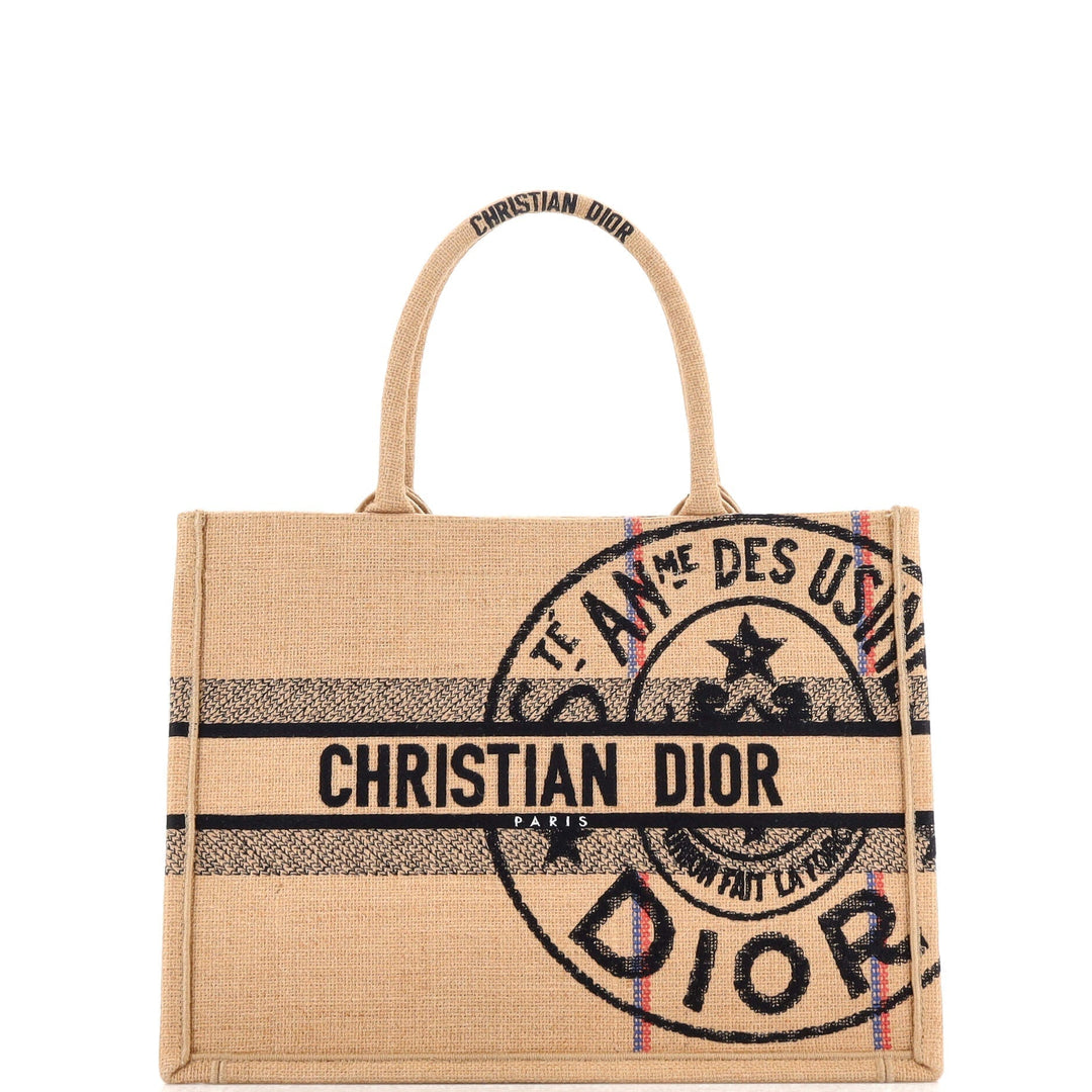 Top quality Dior Book Tote Embroidered Canvas Medium