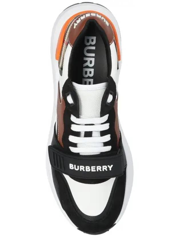 Burberry Logo Strap Vintage Check Low-Top Sneakers Brown