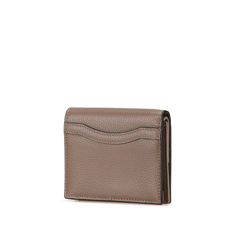 Top Quality Balenciaga Neo Classic Compact Wallet Brown Leather
