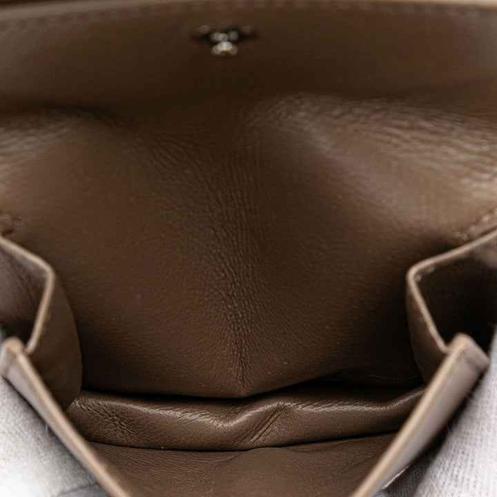 Top Quality Balenciaga Neo Classic Compact Wallet Brown Leather