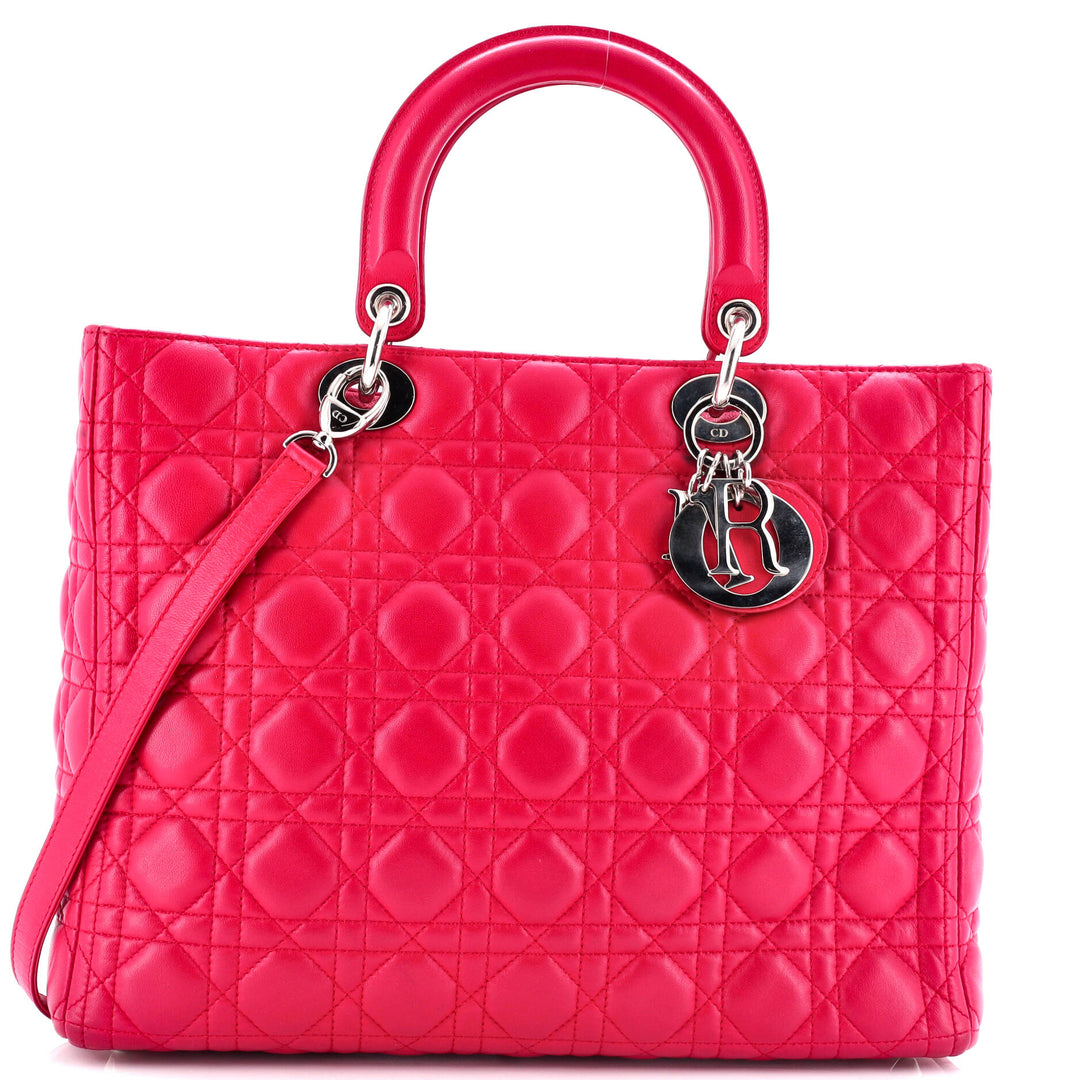 Top quality Dior Lady Top quality Dior Bag Cannage Quilt Lambskin Large